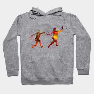 Relay race in watercolor Hoodie